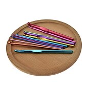 abordables coser y tejer y ganchillo-100 Uds ganchos de ganchillo de aluminio tejido artesanal suéter juego de agujas de coser