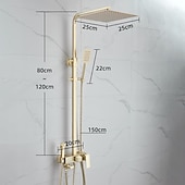 abordables Robinets de douche-Robinet de douche, système de douche Système de pommeau de douche à effet pluie Ensemble de massage à jet corporel - Douchette incluse