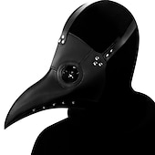 baratos Acessórios e mais-engraçado medieval peste steampunk médico pássaro máscara látex punk cosplay máscaras bico adulto festival evento cosplay adereços branco preto para o halloween