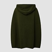 abordables Abrigos de Invierno-Mujer Abrigo Capa / Capas Chaqueta con capucha Fiesta Navidad Ocasión especial Otoño Invierno Abrigo Ajuste regular Resistente al Viento Mantiene abrigado Adorable Artístico / Retro Elegante Chaquetas