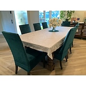 voordelige Hoes voor eetkamerstoel-fluwelen eetkamerstoelhoezen, bordeauxrode stretch stoelhoes, spandex hoge rugleuning stoelbeschermers hoezen stoelhoes met elastische band voor eetkamer, bruiloft, ceremonie, banket