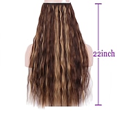 cheap Clip in Extensions-Curly Synthetic Hair 22 inch Hair Extension Fishing Line Hair 1pc / pack Adjustable Women&#039;s Girls&#039;