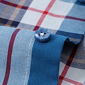 cheap Men&#039;s Non Iron Shirts-Men&#039;s Dress Shirt Casual Shirt Plaid  Check Shirt  Graphic Prints Square Neck Light Yellow Light Pink Black / Gray White / Green Sea Blue Casual Daily Short Sleeve collared shirts Clothing Apparel