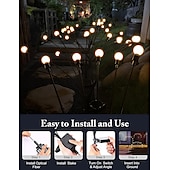 זול אורות נתיבים ופנסים-1/2 יחידות אורות גינה סולארית חיצונית גחלילית פרץ כוכבים מתנודדים אורות מתנדנדים צבע לבן חם משתנה אור rgb לקישוט מסלול פטיו בחצר מתנדנד כאשר רוח נושבת