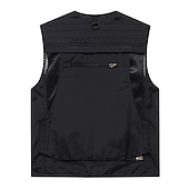 billiga Herrars fiskeväst-Herr Väst Gilet Fiskeväst Vandringsväst Ärmlös väst Gilet Jacka Utomhus Gata Helgdag Dagliga kläder Streetwear Elegant och modernt Sommar Vår Ficka Polyester Andningsfunktion Snabb tork Ren färg