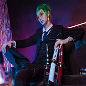 abordables Perruques d&amp;#39;anime-une pièce roronoa zoro perruques courtes roronoa zoro une pièce perruques vert cosplay cheveux synthétiques anime partie synthétique halloween