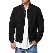baratos casacos ativos masculinos-Homens Jaqueta de Trilha Jaqueta Bomber Ao ar livre Térmico / Quente A Prova de Vento Respirável Leve Casacos Anoraques Trench Coat Pesca Alpinismo Campismo / Escursão / Espeleologismo Preto Caqui