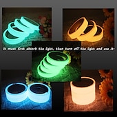 cheap Holiday Decoration-6pcs/Set UV Gaffer Fluorescent Party Tape Blacklight Reactive Glow In The Dark Tape Neon Cloth Tape Warning Stage Prop Home Decoration