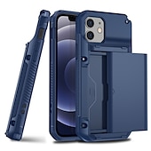 Χαμηλού Κόστους iPhone Θήκες-τηλέφωνο tok Για iPhone 15 Pro Max Plus iPhone 14 13 12 11 Pro Max X XR XS 8 7 Plus Πίσω Κάλυμμα Θήκη κάρτας πορτοφολιού Υποδοχή κάρτας Ανθεκτική σε πτώσεις Συμπαγές Χρώμα TPU PC