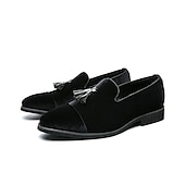 abordables Semi-formel-mocassins en velours vert pour hommes avec détails à pompons – chaussures élégantes à enfiler pour événements formels, mariages et fêtes