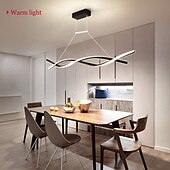 cheap Chandeliers-2-Light 80 cm Line Design Chandelier Aluminum Linear Painted Finishes Modern Simple LED 110-120V 220-240V