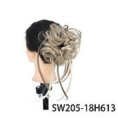 cheap Ponytails-Messy Bun Hair Piece Super Long Tousled Updo Hair Bun Extensions Wavy Hair Wrap Ponytail Hairpieces Hair Scrunchies with Elastic Hair Band for Women Girls