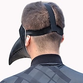 baratos Acessórios e mais-engraçado medieval peste steampunk médico pássaro máscara látex punk cosplay máscaras bico adulto festival evento cosplay adereços branco preto para o halloween
