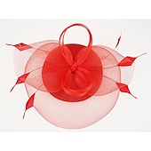 economico Fascinator-fascinators Piume Cappello Portapillole Matrimonio Kentucky Derby Coppa di Melbourne cocktail Astco reale Fiore Elegante Con Colore Puro Copricapo Copricapo