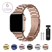 ieftine Curele Apple Watch-Brățări cu Legături Compatibil cu Curea de ceas Apple Watch 38mm 40mm 41mm 42mm 44mm 45mm 49mm Buclă Lux Închidere metalică Oțel inoxidabil Curea de ceas de schimb pentru iwatch Series Ultra 8 7 6 5