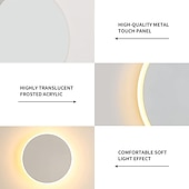 abordables Appliques murales encastrées-lightinthebox 1 lumière 15 cm applique murale LED lampes murales design circulaire mini style simple / moderne / contemporain salon chambre salle à manger lumière en métal 110-120v / 220-240v
