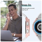 お買い得  スマートウォッチ用ケース-【4+4パック】 スクリーンプロテクター付き時計ケース と互換性があります Samsung Galaxy Watch 5 40mm / Watch 5 44mm / ウォッチ440mm / 時計444mm 傷つきにくい 頑丈 バンパーフルカバー 強化ガラス / ハードPC 腕時計 カバー