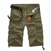 olcso Klasszikus-Férfi Rövidnadrágok Camo Shorts Planinarske kratke hlače Többzsebes Sima Álcázás Térdhossz Utcai sikk Fekete Katonai zöld Mikroelasztikus