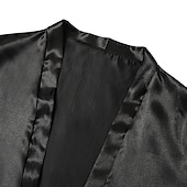 billiga Sovkläder till damer-dam pyjamas dräkter klänning nattlinne pjs 5 stycken ren färg mode enkel retro fest hem säng satin siden v wire långärmad rem topp byxa elastiskt midjebälte ingår vår höst hem kläder