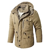 economico Piumini-Per uomo Giacca trapuntata Vello All&#039;aperto Tenere al caldo Giacca invernale Cappotto Campeggio / Escursionismo / Speleologia Grigio scuro Nero Blu Marrone Verde