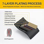 economico Multiforo-rubinetto del lavandino del bagno con due maniglie a manopola in cristallo cascata nero opaco/cromo montato sul ponte rubinetti del bagno a 3 fori diffusi per vasca o lavabo