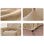 billige Sofatrekk-sofatrekk i fløyel 3-seters sofa putetrekk stretch sofa trekk møbelbeskytter med pute setetrekk, kan maskinvaskes