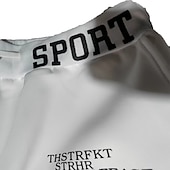 cheap Sweat Shorts-Men&#039;s Athletic Pants Sweatpants Capri Pants Drawstring Print Letter Sports Outdoor Weekend Streetwear Stylish Black White Micro-elastic