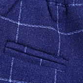 halpa Pojan juhlapuku-3 osainen Sormuspojan puku Poikien Lapset Puku Muodollinen puku Puku ja bleiseri Tankki &amp; housut Muodollinen Vuosipäivä Tyylikäs Lempeä Skottiruutukuvio Viini Sininen Harmaa Puuvilla
