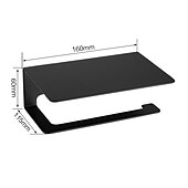cheap Toilet Paper Holders-Toilet Paper Holder Multi-Functional Storage Roll Paper Holder Black Matt Space Aluminum