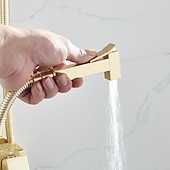 abordables Robinets de douche-Robinet de douche, système de douche Système de pommeau de douche à effet pluie Ensemble de massage à jet corporel - Douchette incluse
