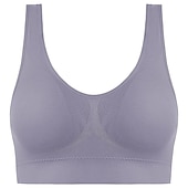cheap Bras-Underwear Women&#039;s Plus Size Deep U Comfortable Beauty Back Yoga Vest with Pads No Steel Ring Gathered Shock-proof Sports Bra Home Outfits