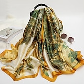 economico Sciarpe-sciarpa di seta delle donne di inverno della stampa di modo della signora della spiaggia dello scialle sciarpe caldo liscio foulard hijab femminile