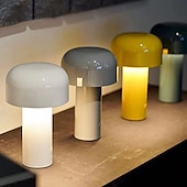 billige Bordlamper-bordlampe bærbar italiensk sopp trådløs touch oppladbar nattlampe usb bordlampe skrivebordsdekorasjon soverom nattlampe