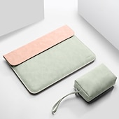 levne Tašky, pouzdra a pouzdra na notebooky-Rukávy na notebook 12 &quot; 13.3 &quot; 14 &quot; palec Kompatibilní s Macbook Air Pro, HP, Dell, Lenovo, Asus, Acer, Chromebook Notebook Voděodolný Nárazuvzdorné PU kůže Pevná barva pro Obchodní kancelář