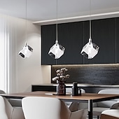 voordelige Eilandlichten-1-licht 9cm kristal mini hanglamp led metalen mini gegalvaniseerde eilandverlichting moderne eigentijdse stijl keuken eetkamer thuis bar licht 110-120v 220-240v