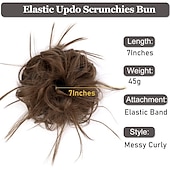 abordables Chignons-ébouriffé chignon désordonné chignon postiche extension de cheveux queue de cheval avec élastique élastique chignon queue de cheval postiche extensions de cheveux synthétiques chouchous queue de