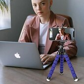 Недорогие Держатели для телефона-штатив в виде ноги осьминога гибкий портативный регулируемый нескользящий держатель для телефона мини-подставка с зажимом для настольных селфи видеоблогов прямая трансляция совместима с мобильным