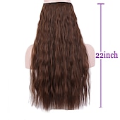 cheap Clip in Extensions-Curly Synthetic Hair 22 inch Hair Extension Fishing Line Hair 1pc / pack Adjustable Women&#039;s Girls&#039;