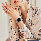 billige Fitbit klokkebånd-Reim til Smartklokke Kompatibel med Fitbit Versa 4 Sense 2 Versa 3 Sense Rustfritt stål Smartklokke Stropp Pustende Støtsikker Milanesisk rem Erstatning Armbånd