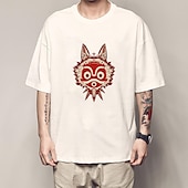 cheap Cartoon &amp; Movie Character Graphic-Princess Mononoke Mononoke Hime T-shirt Cartoon Manga Anime Graphic For Couple&#039;s Men&#039;s Women&#039;s Adults&#039; Hot Stamping