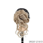 economico Chignon-commercio estero fibra chimica sintetica lazy catch clip capelli anello bocciolo di fiore testa a sfera ragazza naturale soffice barba lunga moda parrucca