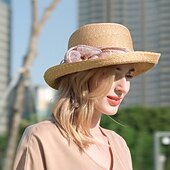 お買い得  パーティーハット-花柄のボヘミアン ビーチ ポリエステル帽子 1pc 特別な機会/休日のかぶと
