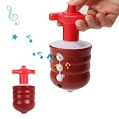 abordables Jouets Lumineux-Gyroscope rotatif avec son et lumière LED, toupie style pressage/imitation bois/magnétique clignotant, jouets lumineux pour enfants, cadeau pour garçon&amp;amp;filles