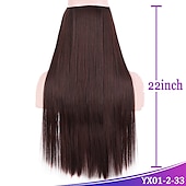 cheap Clip in Extensions-Curly Synthetic Hair 22 inch Hair Extension Fishing Line Hair 1pc / pack Adjustable Women&#039;s Girls&#039;