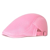 tanie Czapki męskie-Męskie Kaszkiet Czarny Biały Poliester Siateczka Moda miejska Elegancki Moda z lat dwudziestych Na zewnątrz Codzienny Wyjściowe Równina Filtr przeciwsłoneczny