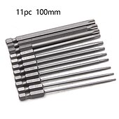 economico set di punte da trapano-50-75-100mm hollow plum blossom allungato s2 batch testa esagonale gambo cacciavite bit set di cacciaviti