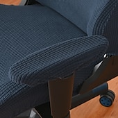 abordables Funda para silla de oficina-Funda para silla de oficina dividida, funda para silla de juego, color burdeos, elástica, lavable, funda para silla de ordenador, para sillón, silla giratoria, silla de juego, silla de jefe de
