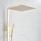 abordables Robinets de douche-Robinet de douche, système de douche Système de pommeau de douche à effet pluie Ensemble de massage à jet corporel - Douchette incluse