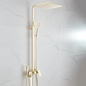 abordables Robinets de douche-Robinet de douche, système de douche Système de pommeau de douche à effet pluie Ensemble de massage à jet corporel - Douchette incluse