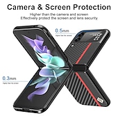 cheap Samsung Cases-Phone Case For Samsung Galaxy Z Flip 6 Z Flip 4 Z Flip 3 Flip Flip Solid Colored PC PU Leather